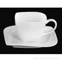 fine porcelain cups with and plates set